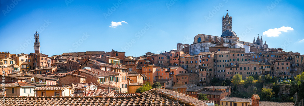 Obraz premium Panorama von Siena in der Toscana, Italien.