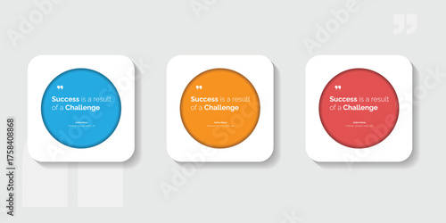 Set Bubble testimonial banner, quote, infographic. Social media post template designs for quotes. Empty speech bubbles, quote bubbles and text box