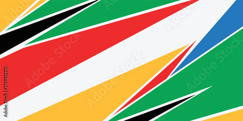 Colorful sport background for olympic international tournament in Paris france 2024. Abstract wave geometric color background with sport athletic style for world sport event.