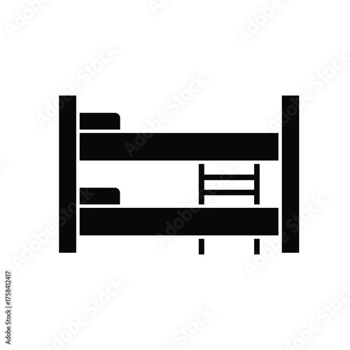 bunk bed icon vector web design 