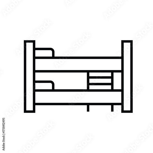 bunk bed icon vector web design 