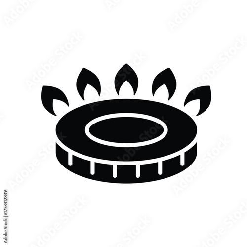 Stove gas burner vector icon web design 