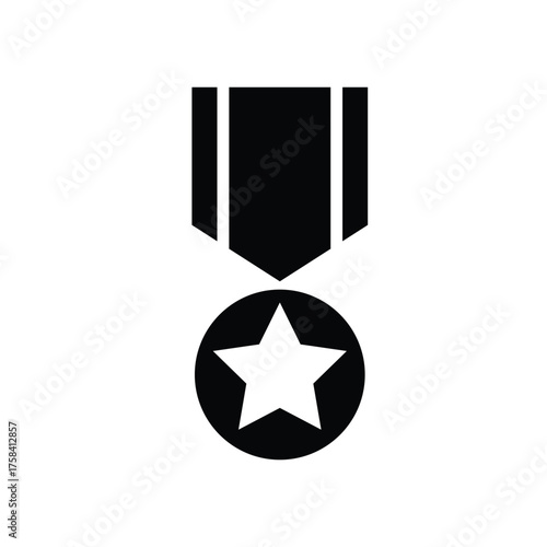 Military medal icon champion sign vector web design 