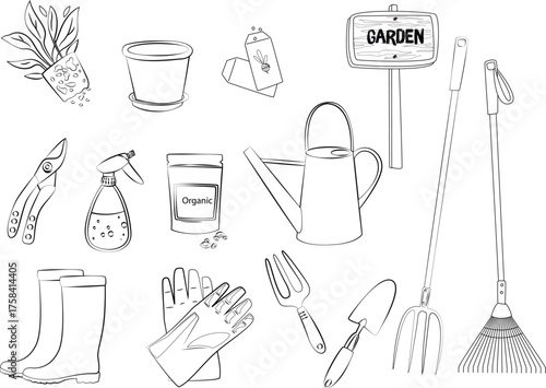 set of cleaning tools