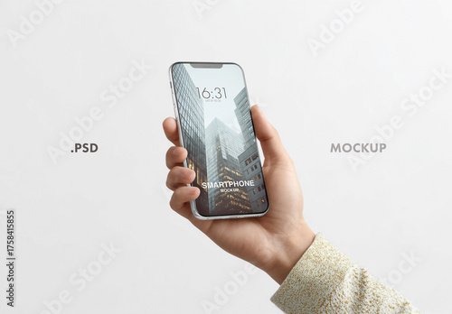 Smartphone mockup with copy space