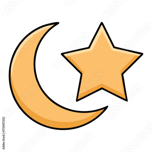 The shiny golden star vector icon is a perfect symbol for web design decoration