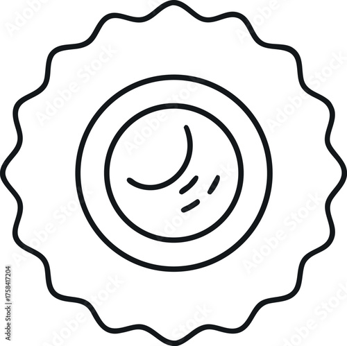 The round wax seal logo features a vector illustration of a skull icon as a business symbol