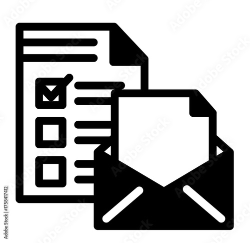 Email Communication Document icon from the Personal Growth icon collection (Mixed Style)