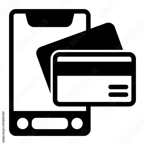 Mobile Transaction Card icon from the Personal Growth icon collection (Mixed Style)