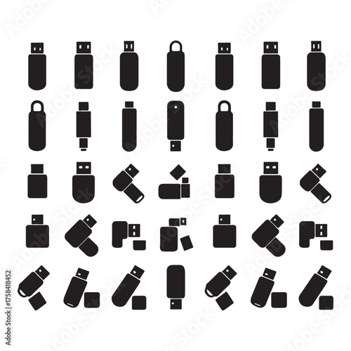 Collection of diverse digital storage solutions showcasing various portable memory devices and their compact forms, essential for modern data transfer and file management