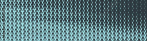 Cyan triangles grid halftone pattern dynamic texture ultra wide 32:9 aspect ratio vector conceptual abstract background. Half tone graphic ultrawide format futuristic technology style abstraction