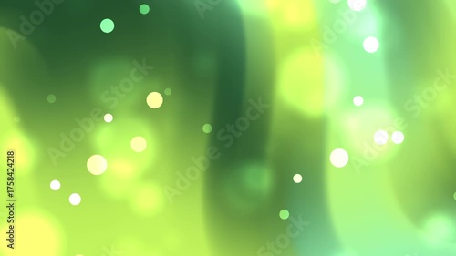 Wallpaper Mural Abstract Green Yellow Gradient Background with Glowing Bokeh Light Particles Torontodigital.ca