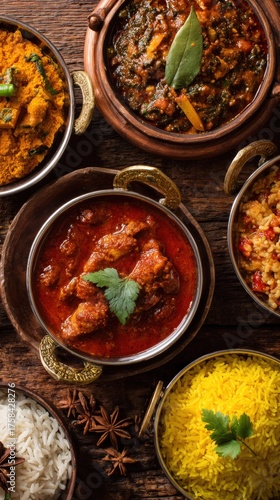 Assortment of Delicious Indian Dishes