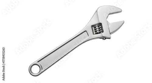 Isolated Adjustable Wrench, tool for loosening tightening nuts bolts, maintenance, repair item