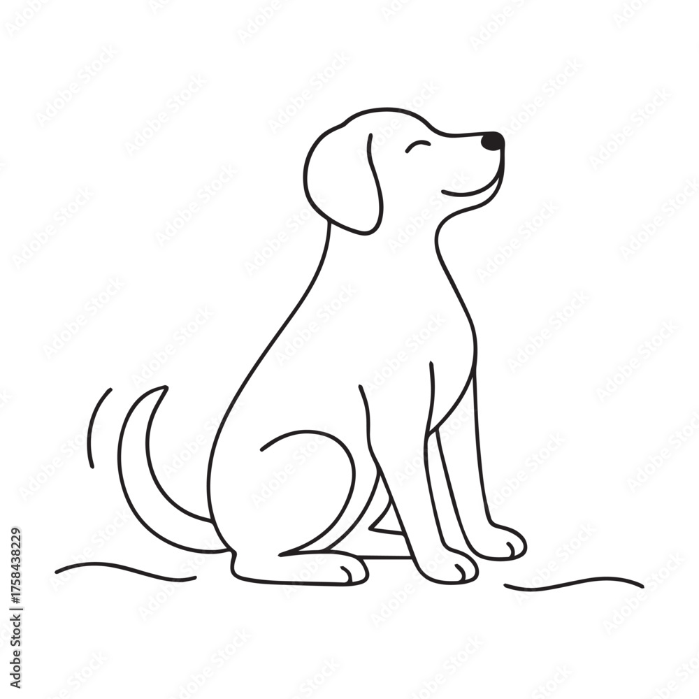 Obraz premium line aret single dog