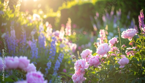  English Cottage Garden in Full Bloom 