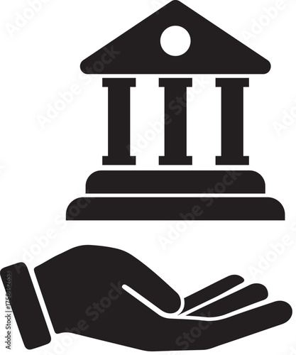 Symbol of financial support and government services