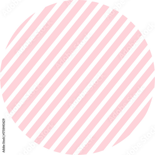 Diagonal stripes pink circles