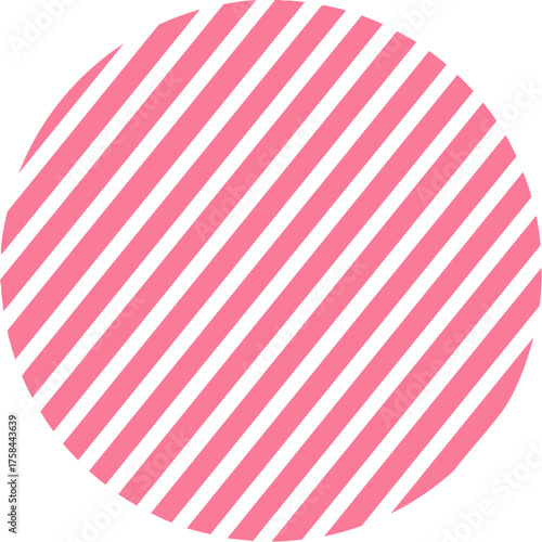 Diagonal stripes pink circles