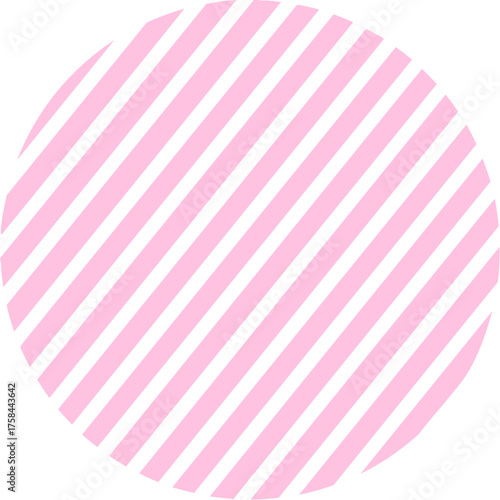 Diagonal stripes pink circles