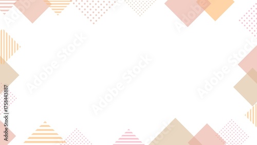 Pastel colored square cute and pop frame background