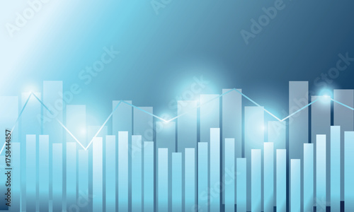 Stock chart going down. Share price