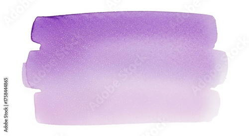 Purple watercolor brush stroke gradient isolated on white background