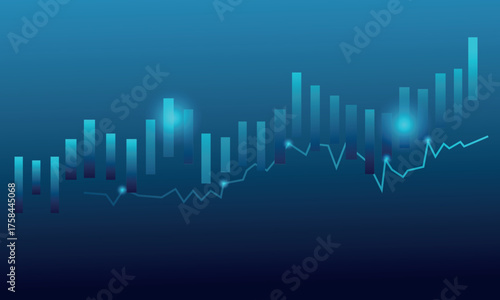 Stock chart going down. Share price