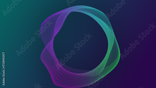 Deep Purple Abstract Wavy Ring Particle Motion