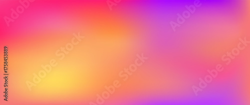 Abstract color gradient background, autumn gradation bg. Pink, yellow, red, purple pattern, blur texture. Vibrant smooth colorful poster. Futuristic style frame. Modern vector illustration