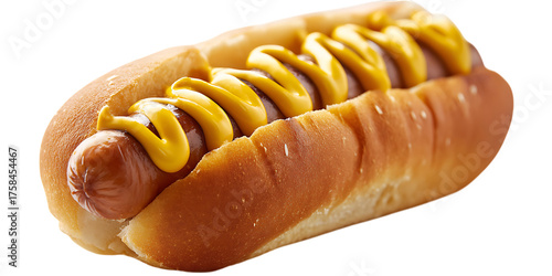Hot dog with mustard