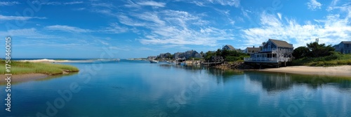 Dennis Cape Cod: Sesuit Harbor and Beach in the Summer on the Massachusetts Coastline