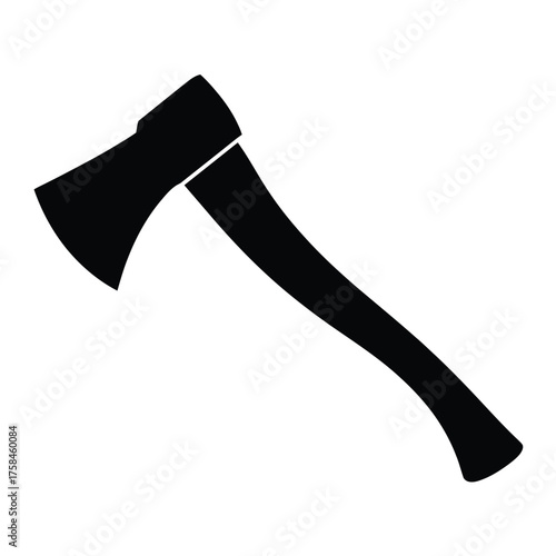 Simple black silhouette axe vector illustration scalable eps icon tool silhouette