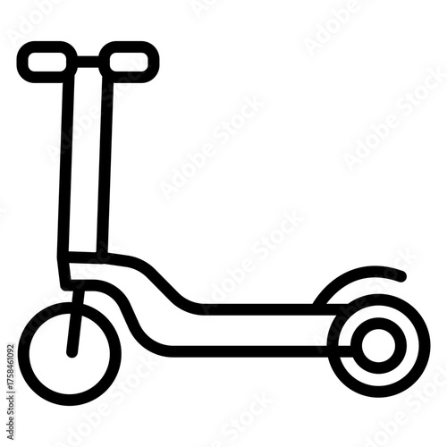 Freestyle Scooter vector line icon design