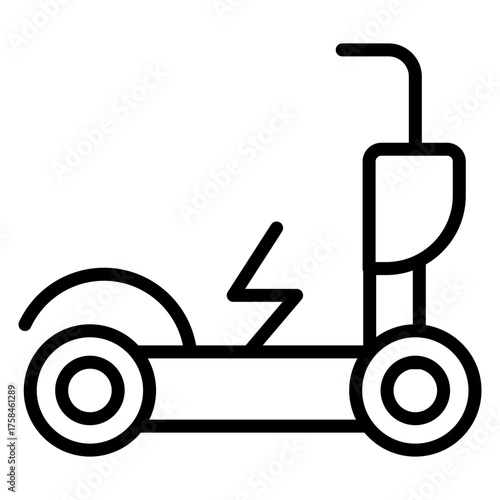 Kick Scooter vector line icon design