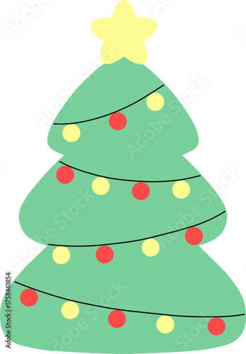 christmas tree vector illustration