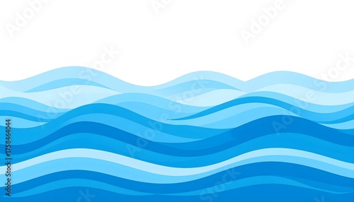 Fototapeta Naklejka Na Ścianę i Meble -  Blue ocean waves background wavy sea surface