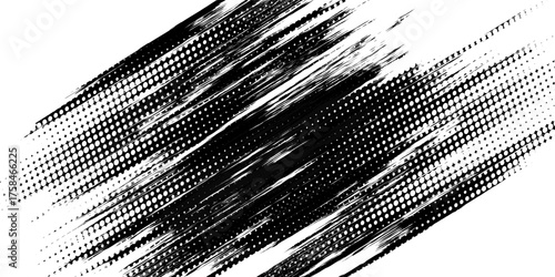 Grunge tire track, wheel braking marks. Truck, car or motorcycle tread pattern silhouette. Auto race, motorsport, speed racing design element. Vector illustration