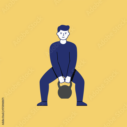 Person doing kettlebell swings