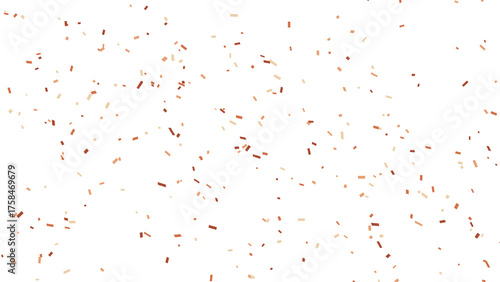 Festive confetti explosion in neutral, warm earth tones on white backdrop