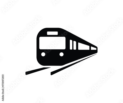 Minimal high speed train icon vector illustration