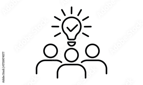 Collaboration outline icon isolated on transparent background. EPS 10