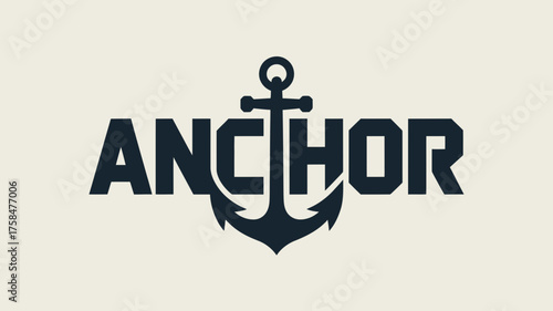 Anchor wordmark with nautical symbol integrated into the typography