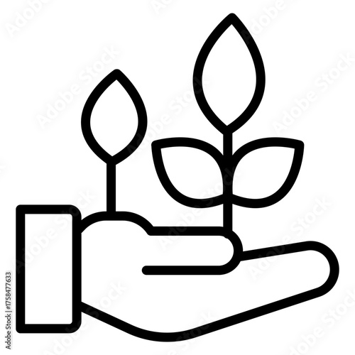 Crop vector line icon design