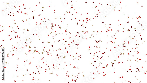 Festive Confetti Rain Showers Against Clean White Backdrop Background