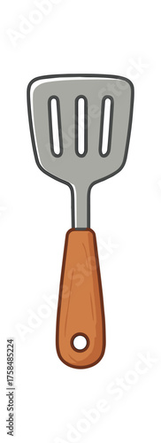 spatula home cooking flat vector illustration style isolated on white background