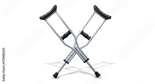 Crutches Support and Assistance for Mobility, Recovery, and Physical Therapy