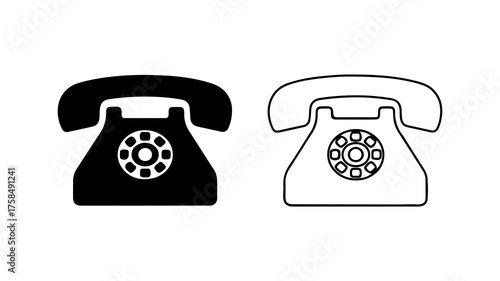 Rotary phone icon with transparent background
