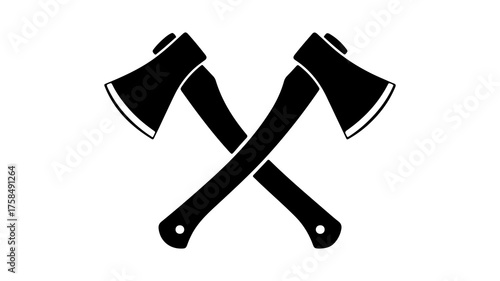 Crossed axes with transparent background