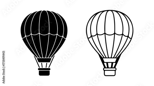 Hot air balloons with transparent background